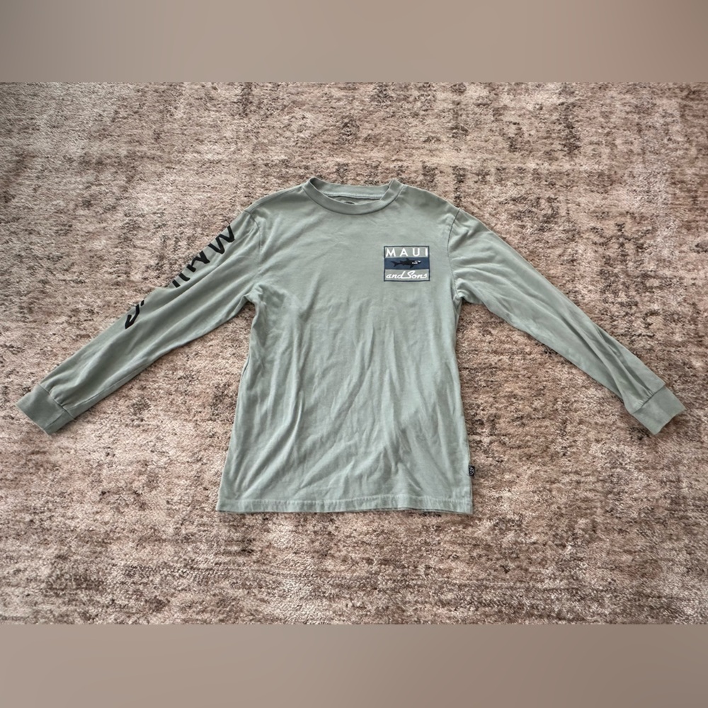 Maui and Sons Sage Green Long Sleeve Tee